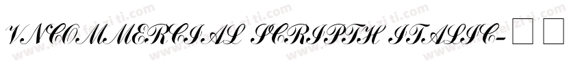 VnCommercial ScriptH Italic字体转换